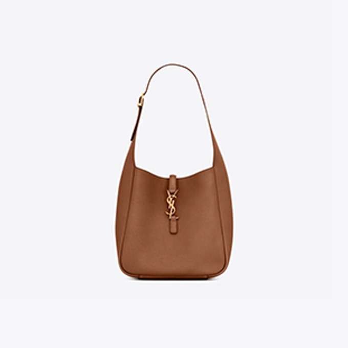 9a+quality saint laurent le 5 a 7 small grain leather hobo shoulder bag
